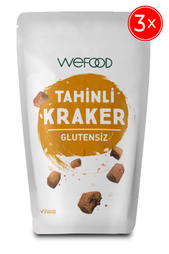 Wefood Tahinli Kraker 40 gr 3'lü resmi