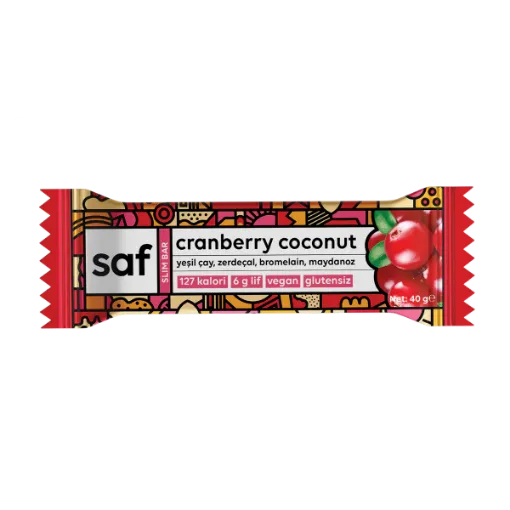 Saf - Cranberry Coconut Slim  Bar 50 gr