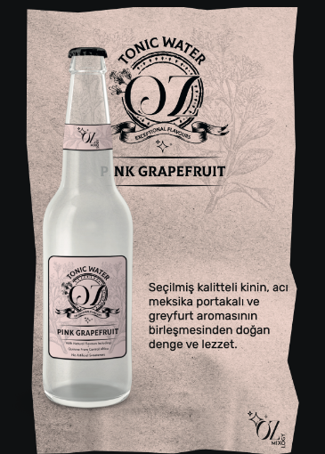 Ozmixology Tonic Water Pink Grapefruit 250ml resmi