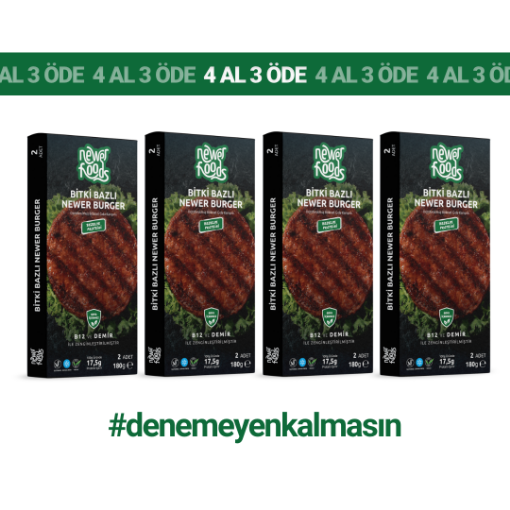 Newer Foods Bitki Bazlı Burger 180 gr