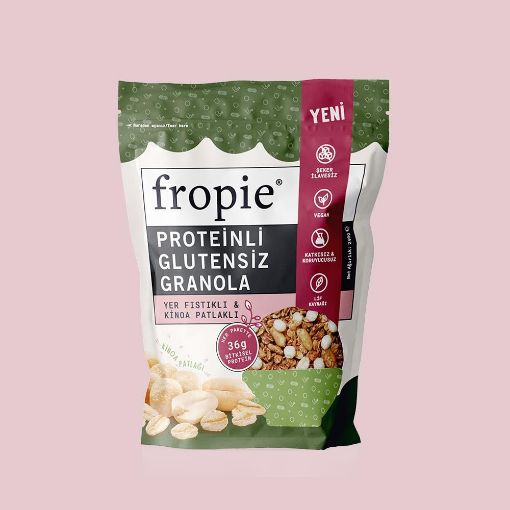 Fropie Proteinli Glutensiz Granola - Yer Fıstıklı & Kinoa Patlaklı 240g resmi