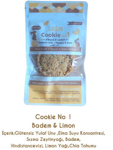 Ladin Glutensiz Cookie Badem & Limon 50g resmi