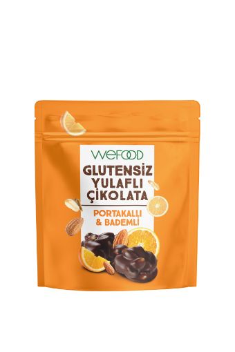 Wefood Glutensiz Yulaflı Çikolata Portakallı & Bademli 40 gr 3'lü resmi