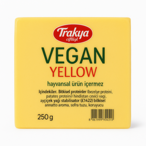Trakya Çiftliği Vegan Cheddar Peyniri 250g resmi