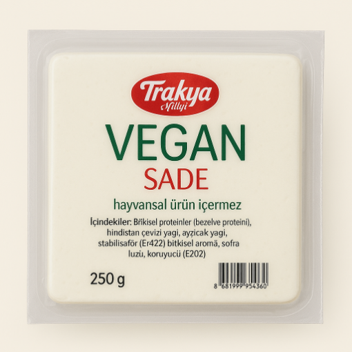 Trakya Çiftliği Vegan Sade Peynir 250g resmi
