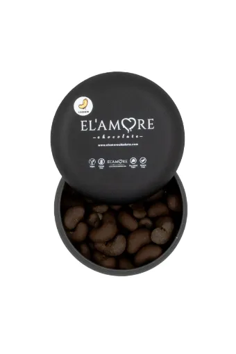 Elamore Şeker İlavesiz Kajulu Bitter Çikolata 150 gr Metal Kutu resmi