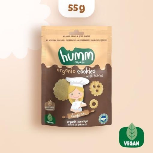 Humm Organik Tahinli ve Pekmezli Vegan Kurabiye 55g resmi