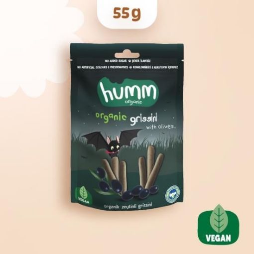 Humm Organik Zeytinli Vegan Grissini 55g resmi
