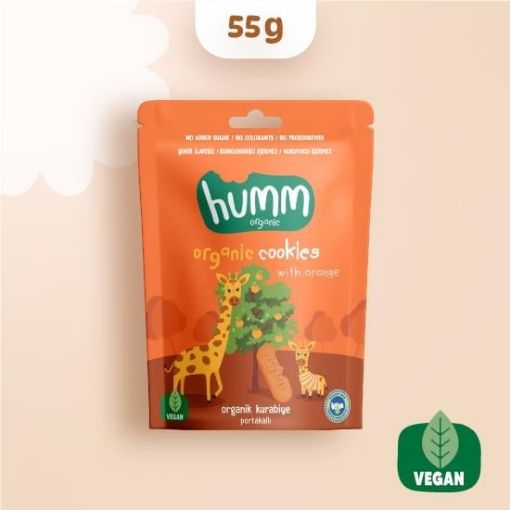 Humm Organik Portakallı Vegan Kurabiye 55g resmi