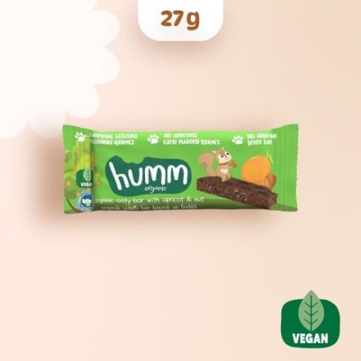 Humm Organik Kayısılı ve Fındıklı Yulaf Bar 27g resmi