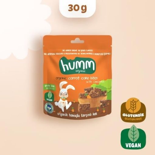 Humm Organik Vegan Havuçlu ve Tarçınlı Kek 30g resmi