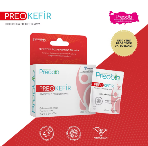 Preobio Vegan Kefir Mayası 2gr x 5 Şase resmi