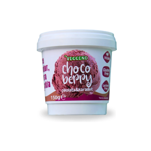 Veggend Çikolata & Karadut  Vegan  Dondurulabilir Tatlı 150g  resmi