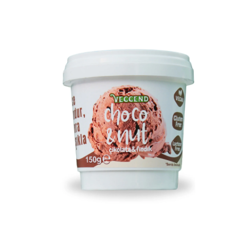 Veggend Çikolata & Fındık Vegan  Dondurulabilir Tatlı 150g   resmi