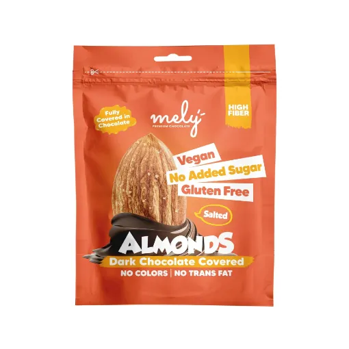 Mely Şeker İlavesiz Çikolata Kaplı Badem 50g resmi