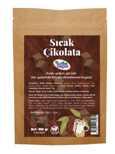 Lethe Vegan Sıcak Çikolata 100g resmi