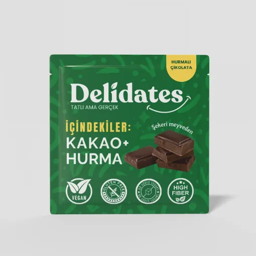 Delidates Hurmalı %70 Bitter Çikolata 40g resmi