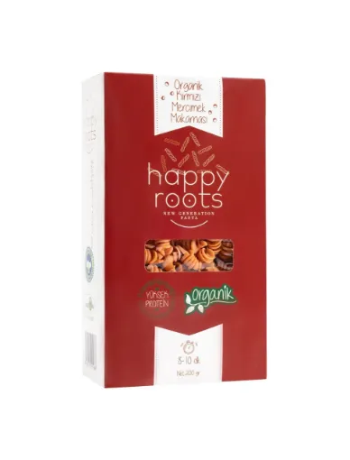 Happy Roots Organik Kırmızı Mercimek Makarnası 200g resmi