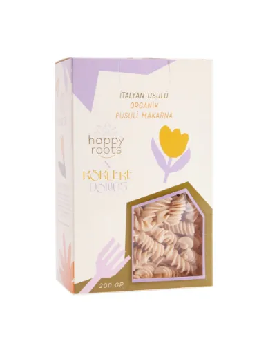 Happy Roots Organik Burgu İtalyan Usulu İrmik Makarnası 200g resmi
