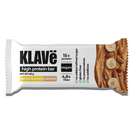 KLAVë Muzlu ve Bademli Protein Bar 60g resmi