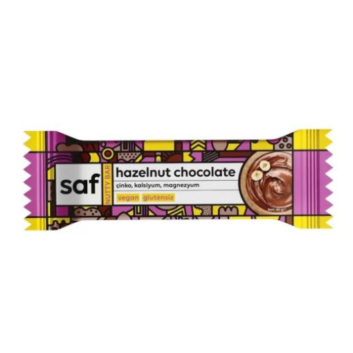Saf - Hazelnut Chocolate Nutty Bar 40g resmi