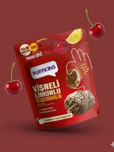 Puffkins Vişneli Limonlu Atıştırmalık 75g resmi