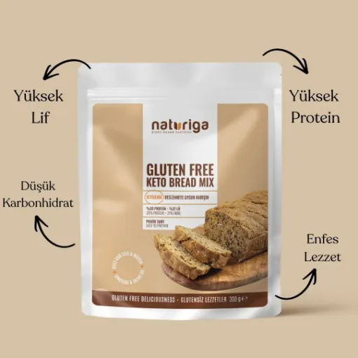 Naturiga Ekmek Karışımı (Glutensiz & Ketojenik) 300g resmi