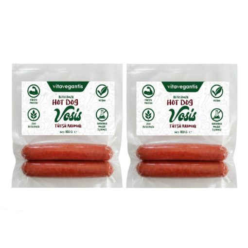 2'Li Vitavegantis Tütsü Aromalı Vegan Hot Dog 180g resmi