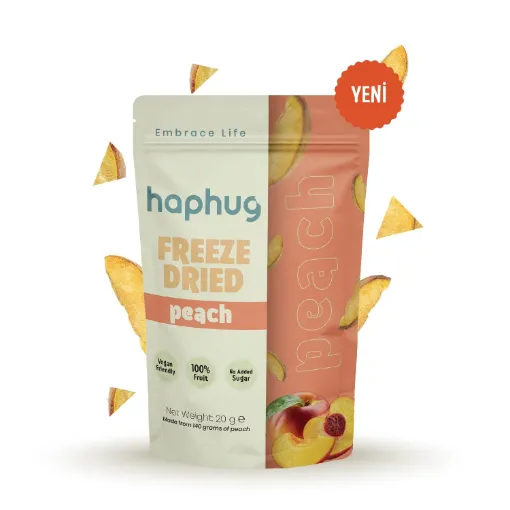 Haphug Dondurularak Kurutulmuş Şeftali 20g resmi