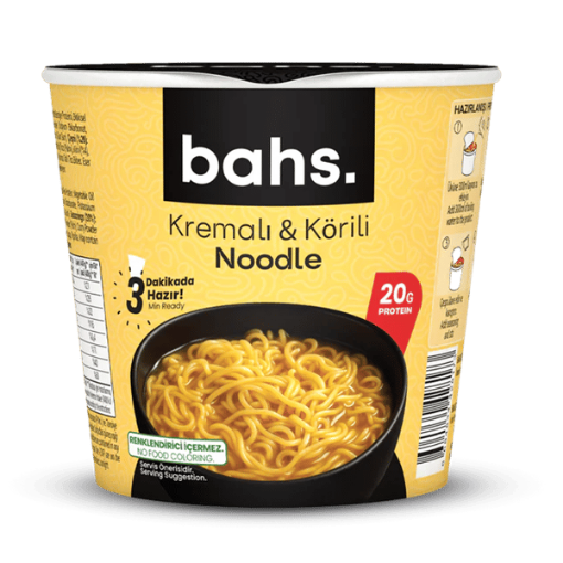Bahs Proteinli Noodle Köri ve Kremalı 100g resmi