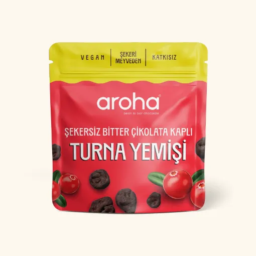 Aroha Şekersiz Bitter Çikolata Kaplı Turna Yemişi 50g resmi