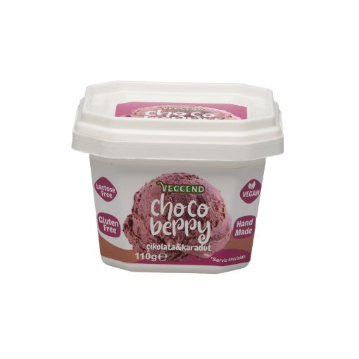 Veggend Çikolata & Karadut Vegan Dondurulabilir Tatlı 110g  resmi
