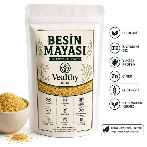 Vealthy Besin Mayası (Nutritional Yeast) 100g resmi