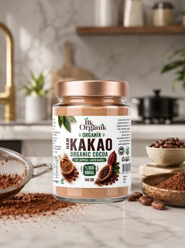 İlk Organik Ham Kakao Tozu 140g resmi