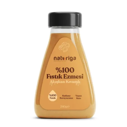 Naturiga Sıkılabilir %100 Fıstık Ezmesi 240g resmi
