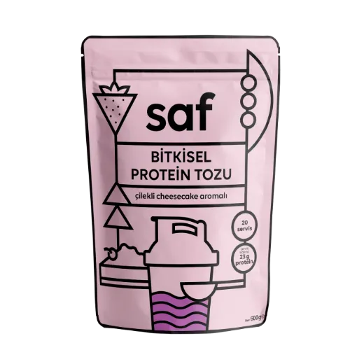 Saf Strawberry Cheesecake Simple Protein Mix 600g resmi