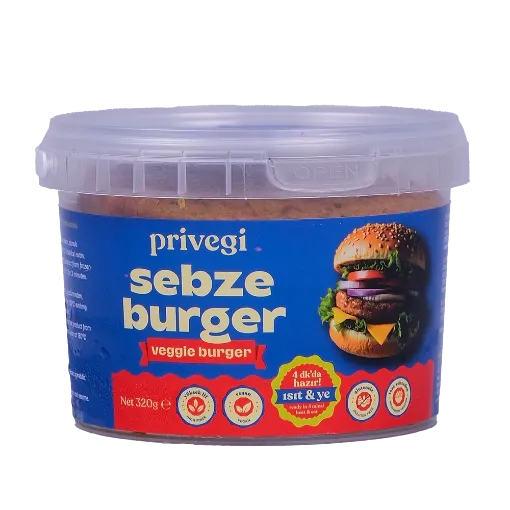 Privegi Sebzeli Vegan Burger 320g resmi