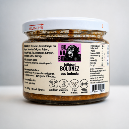 Bonobo Bitkisel Bolonez Sos 200g resmi