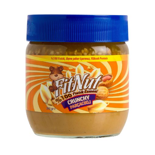 FitNut Crunchy %100 Fıstık Ezmesi (Parçacıklı) 360g resmi