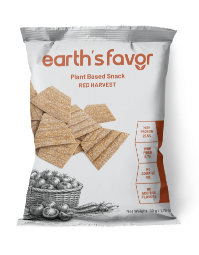 Earth's Favor Domates ve Kırmızı Biberli Cips 50g resmi