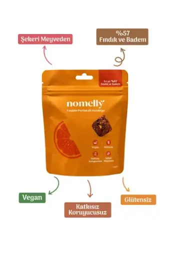 Nomelly Fındıklı ve Portakallı Glutensiz Kurabiye 35g resmi