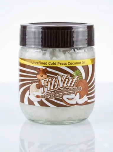 FitNut %100 Soğuk Sıkım Hindistan Cevizi Yağı 300ml resmi