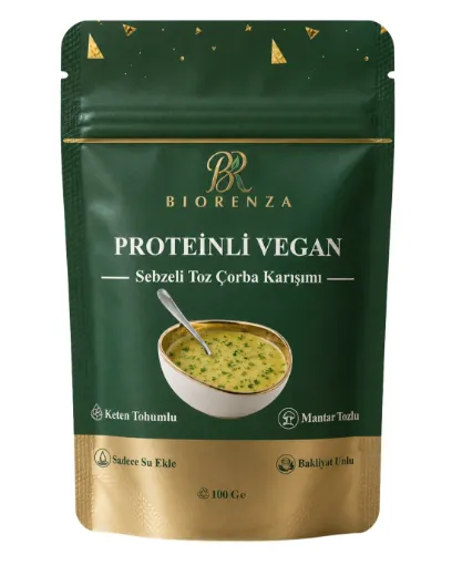 Biorenza Proteinli Vegan Mantarlı Toz Çorba Karışımı 100g resmi