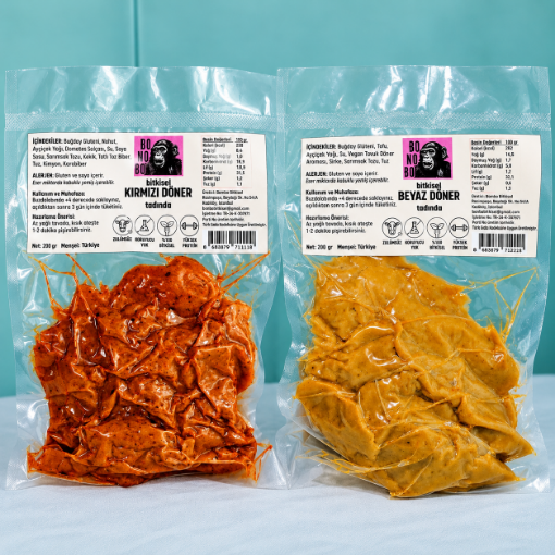 1 Kasım Özel Bonobo Bitkisel Kırmızı & Beyaz Döner  resmi
