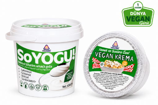 Veganki Bitkisel Yoğurt 450g alana Veganki Bitkisel Krema Hediye! resmi