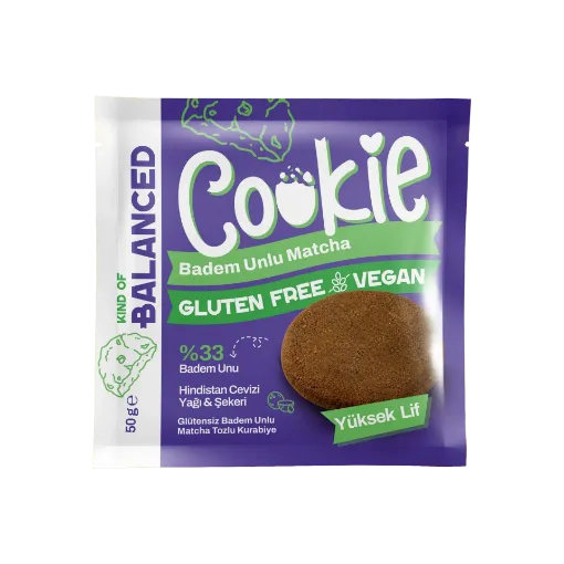 Kind Of Balanced Badem Sütlü Matcha Proteinli Cookie 50g resmi