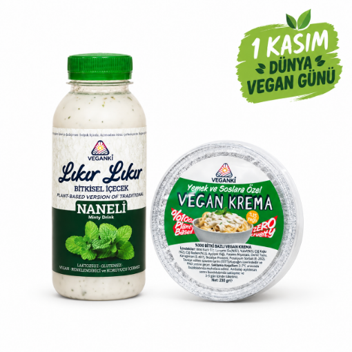 Veganki Bitkisel Krema alana Veganki Naneli Ayran Hediye! resmi